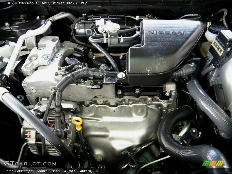 Wicked Black / Gray 2009 Nissan Rogue S AWD