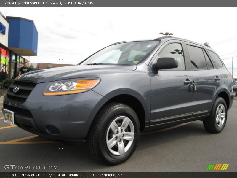 Slate Blue / Gray 2009 Hyundai Santa Fe GLS 4WD