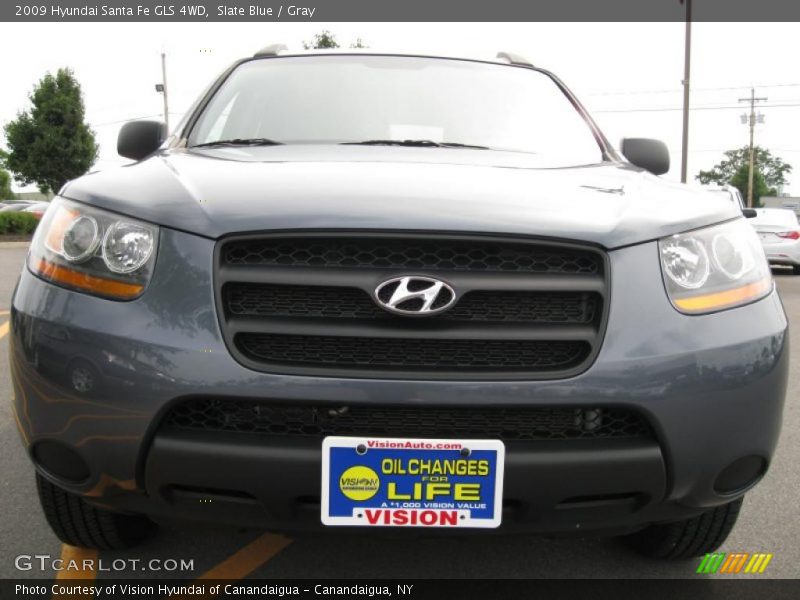 Slate Blue / Gray 2009 Hyundai Santa Fe GLS 4WD