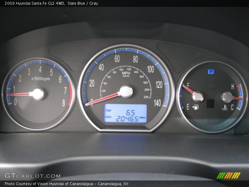 Slate Blue / Gray 2009 Hyundai Santa Fe GLS 4WD