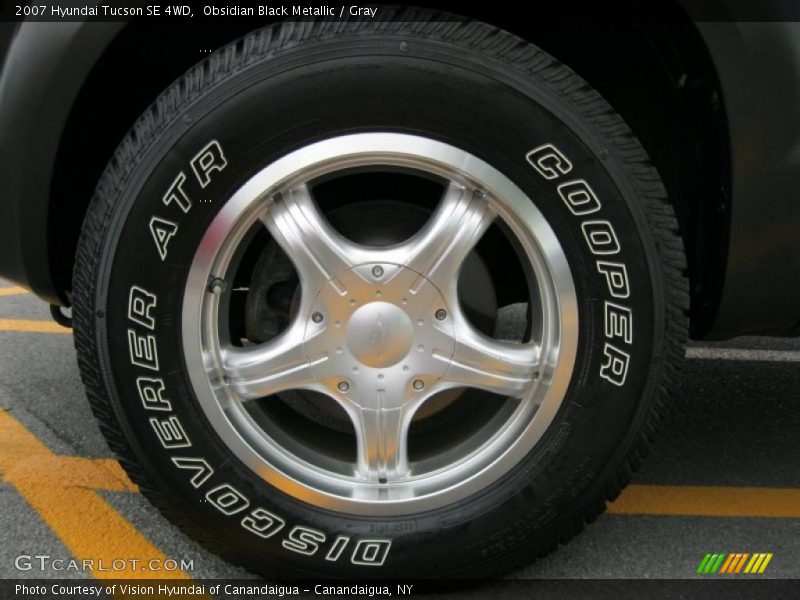 Obsidian Black Metallic / Gray 2007 Hyundai Tucson SE 4WD