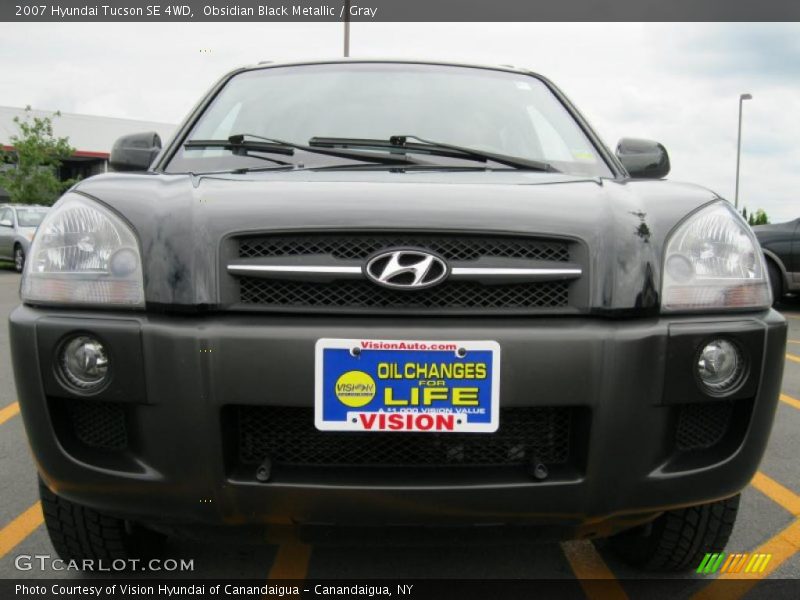 Obsidian Black Metallic / Gray 2007 Hyundai Tucson SE 4WD