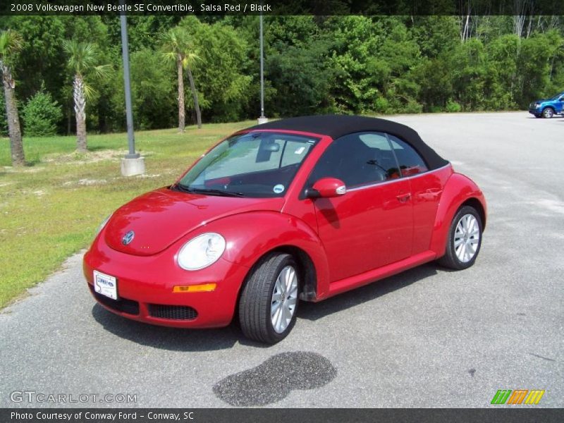 Salsa Red / Black 2008 Volkswagen New Beetle SE Convertible