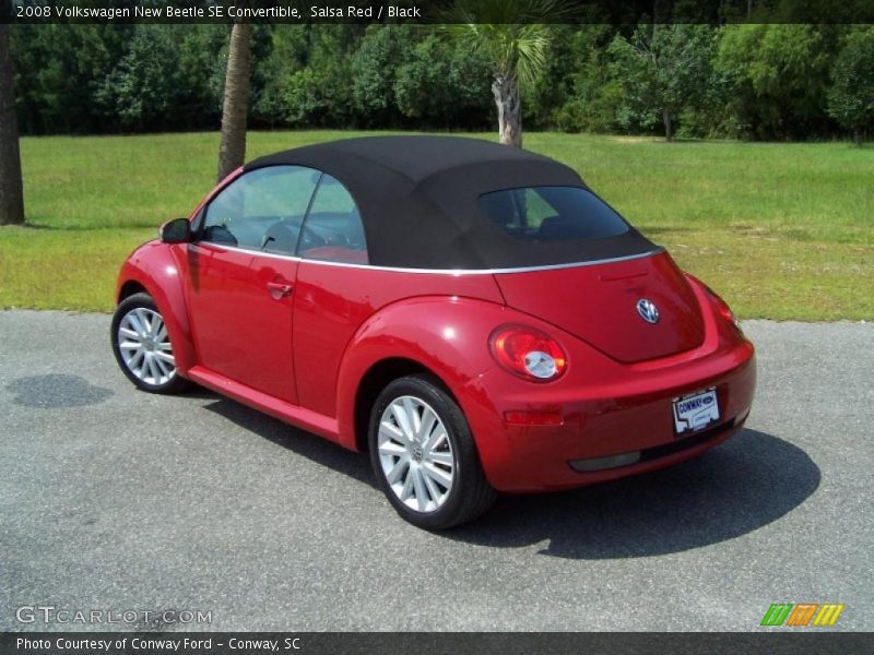 Salsa Red / Black 2008 Volkswagen New Beetle SE Convertible