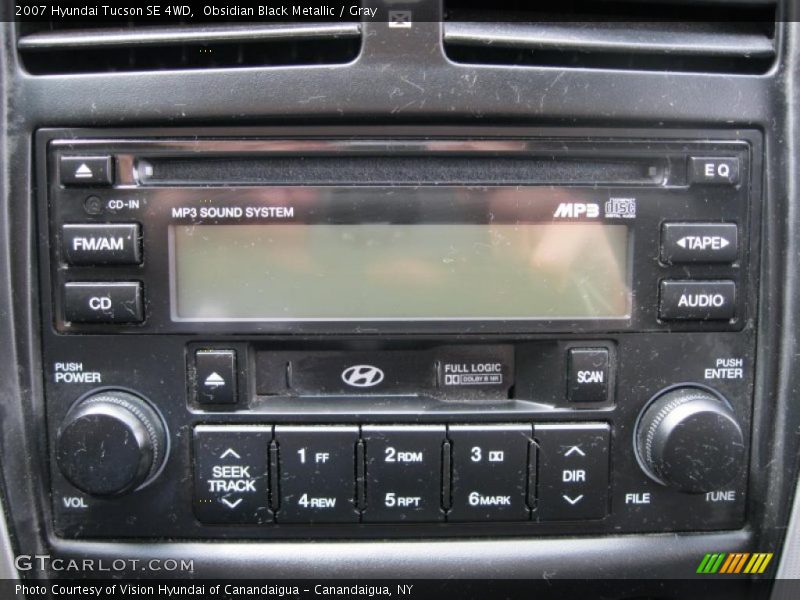 Obsidian Black Metallic / Gray 2007 Hyundai Tucson SE 4WD