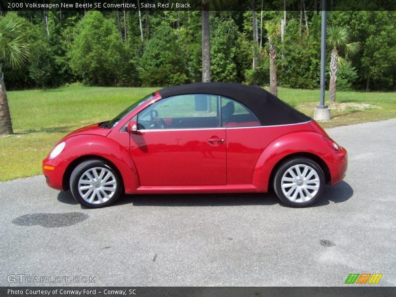 Salsa Red / Black 2008 Volkswagen New Beetle SE Convertible