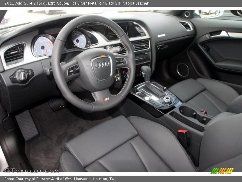 Ice Silver Metallic / Black Silk Nappa Leather 2011 Audi S5 4.2 FSI quattro Coupe