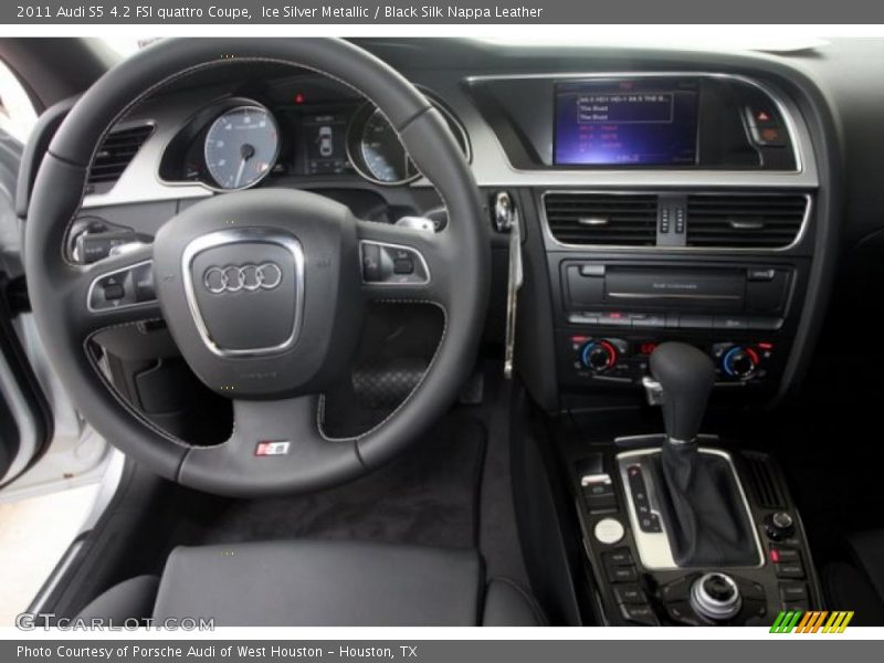 Ice Silver Metallic / Black Silk Nappa Leather 2011 Audi S5 4.2 FSI quattro Coupe