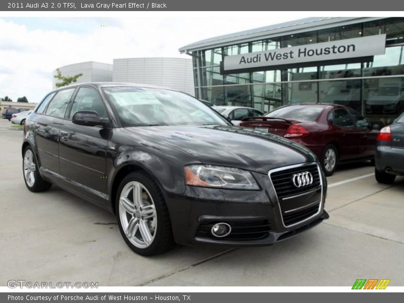 Lava Gray Pearl Effect / Black 2011 Audi A3 2.0 TFSI