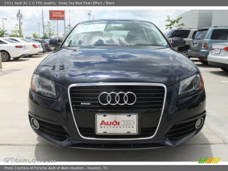 Deep Sea Blue Pearl Effect / Black 2011 Audi A3 2.0 TFSI quattro