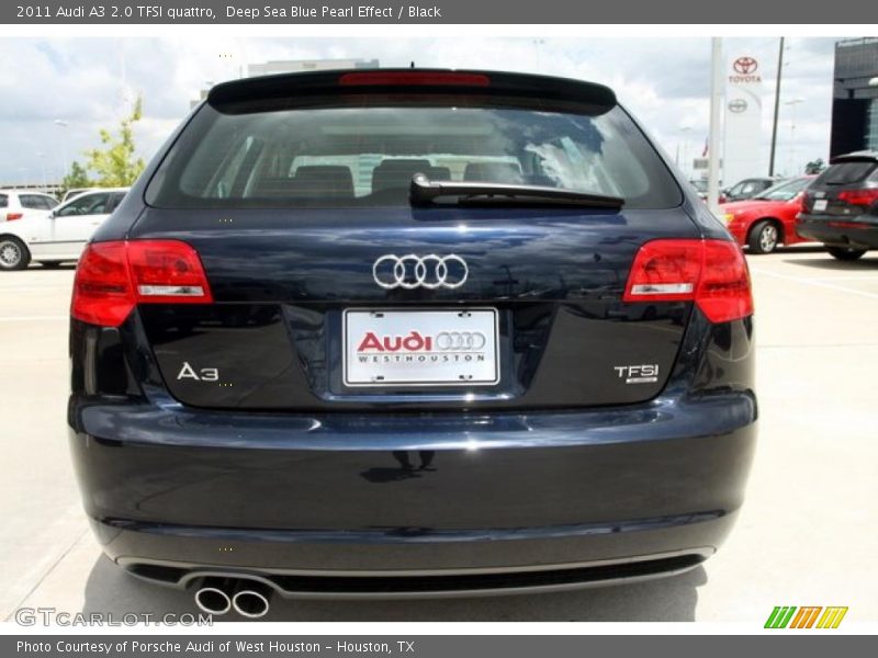 Deep Sea Blue Pearl Effect / Black 2011 Audi A3 2.0 TFSI quattro