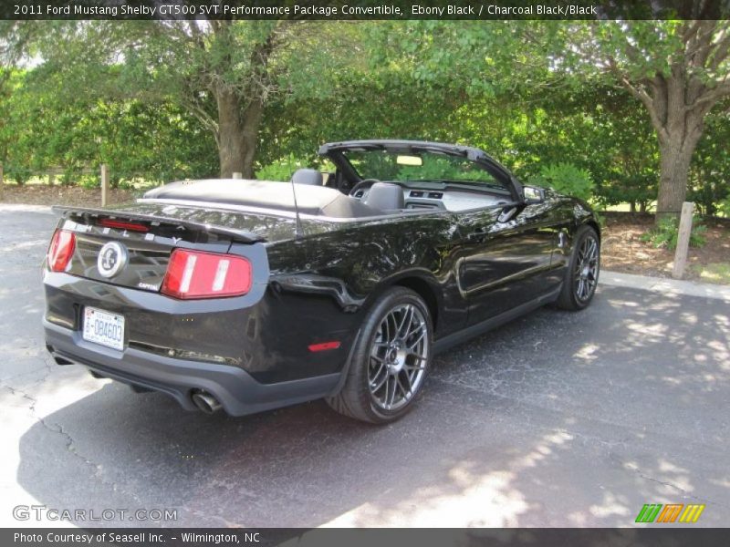 Ebony Black / Charcoal Black/Black 2011 Ford Mustang Shelby GT500 SVT Performance Package Convertible