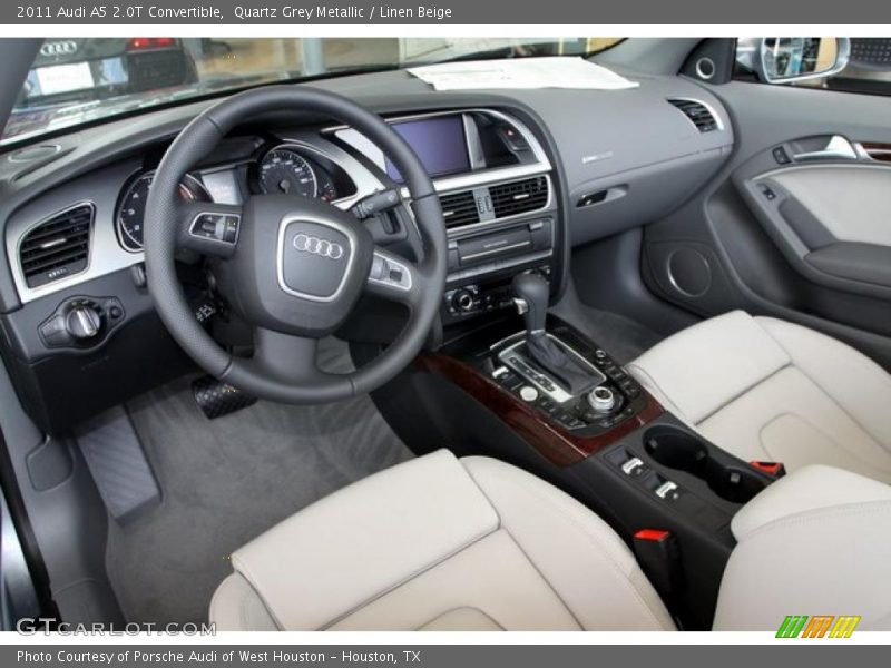 Quartz Grey Metallic / Linen Beige 2011 Audi A5 2.0T Convertible
