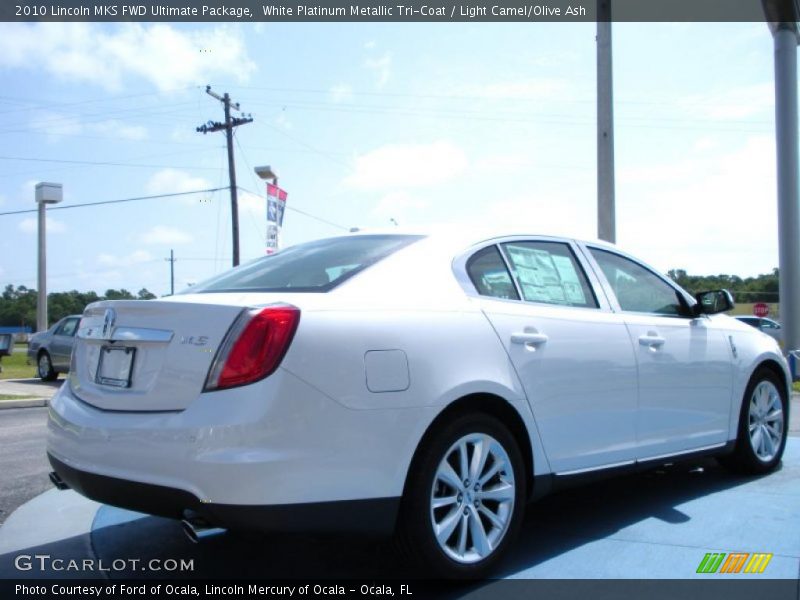 White Platinum Metallic Tri-Coat / Light Camel/Olive Ash 2010 Lincoln MKS FWD Ultimate Package