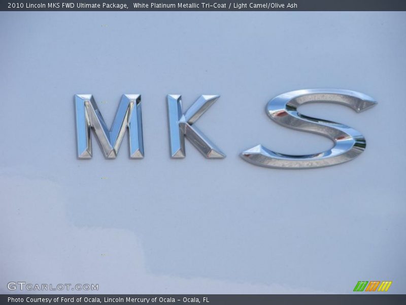 White Platinum Metallic Tri-Coat / Light Camel/Olive Ash 2010 Lincoln MKS FWD Ultimate Package