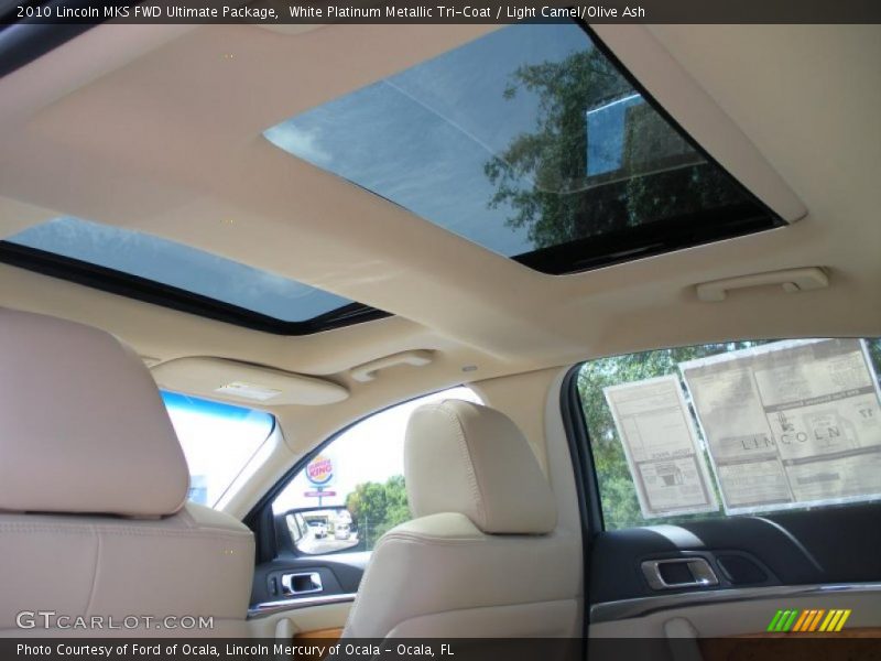 White Platinum Metallic Tri-Coat / Light Camel/Olive Ash 2010 Lincoln MKS FWD Ultimate Package