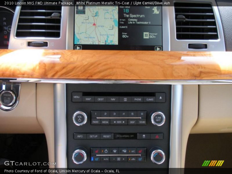 White Platinum Metallic Tri-Coat / Light Camel/Olive Ash 2010 Lincoln MKS FWD Ultimate Package