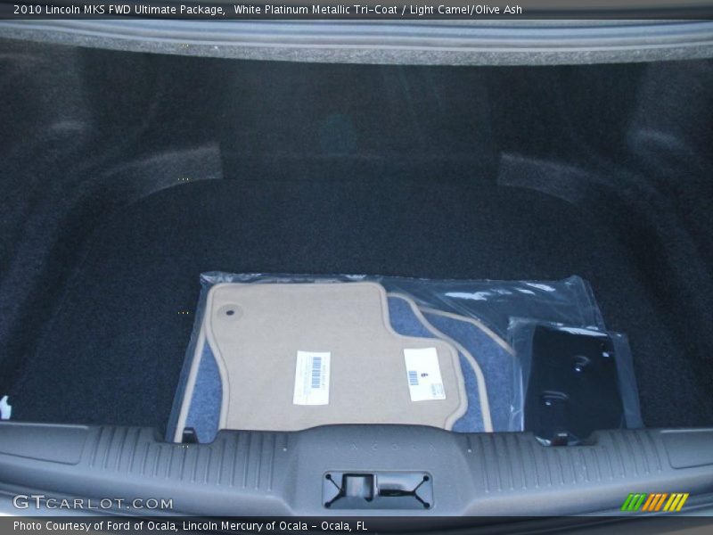 White Platinum Metallic Tri-Coat / Light Camel/Olive Ash 2010 Lincoln MKS FWD Ultimate Package