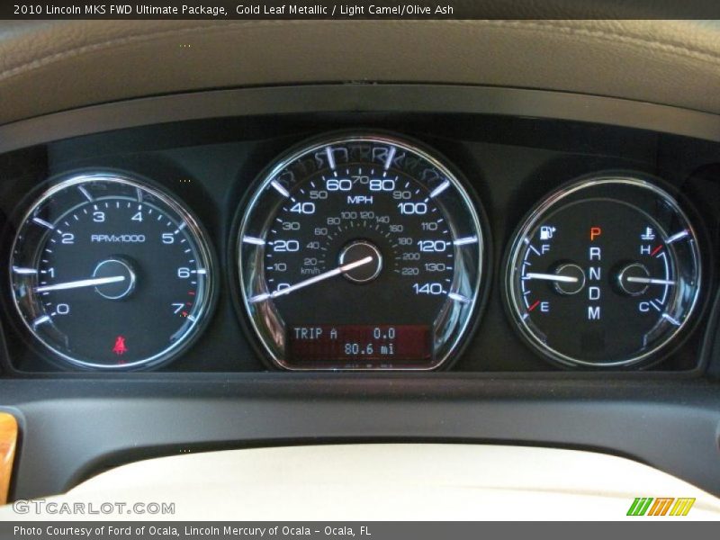 Gold Leaf Metallic / Light Camel/Olive Ash 2010 Lincoln MKS FWD Ultimate Package