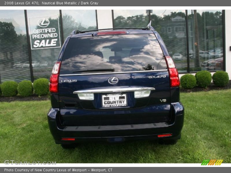 Nautical Blue Metallic / Dark Gray 2008 Lexus GX 470