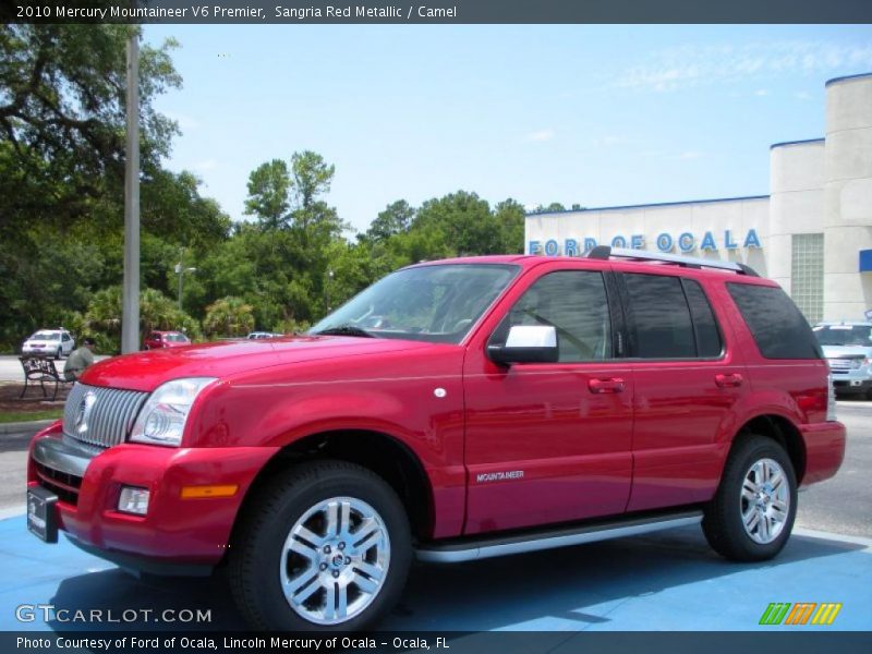 Sangria Red Metallic / Camel 2010 Mercury Mountaineer V6 Premier