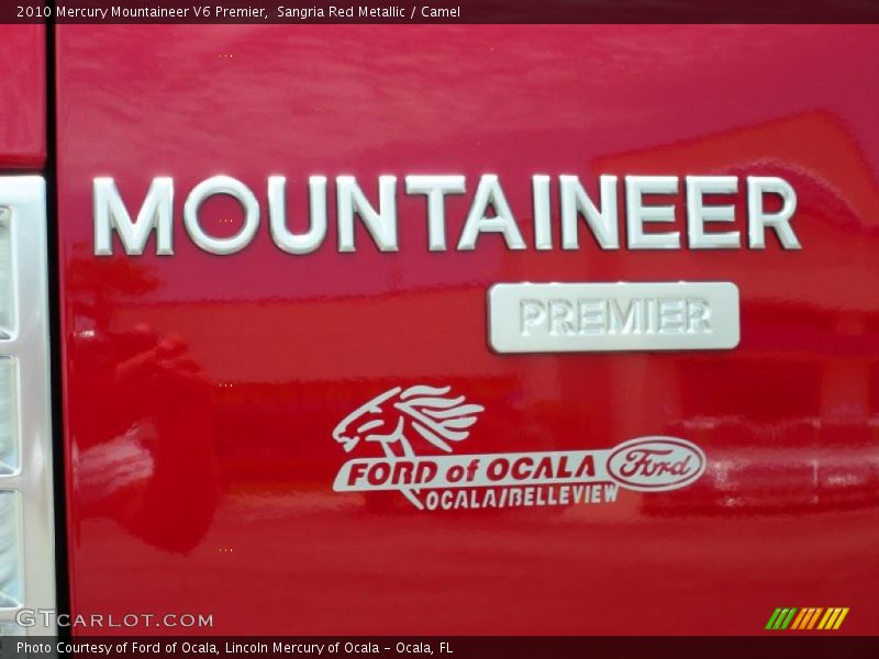 Sangria Red Metallic / Camel 2010 Mercury Mountaineer V6 Premier