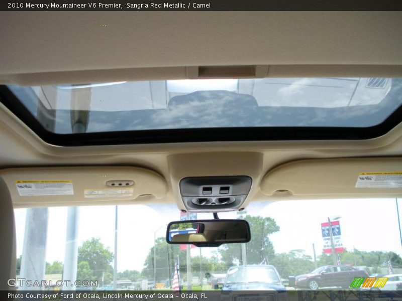 Sangria Red Metallic / Camel 2010 Mercury Mountaineer V6 Premier