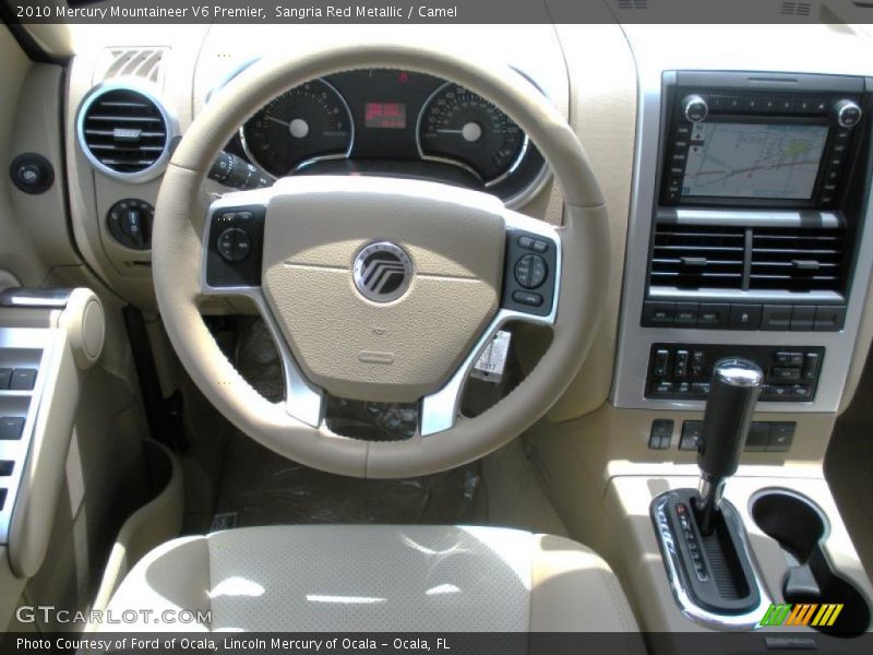 Sangria Red Metallic / Camel 2010 Mercury Mountaineer V6 Premier