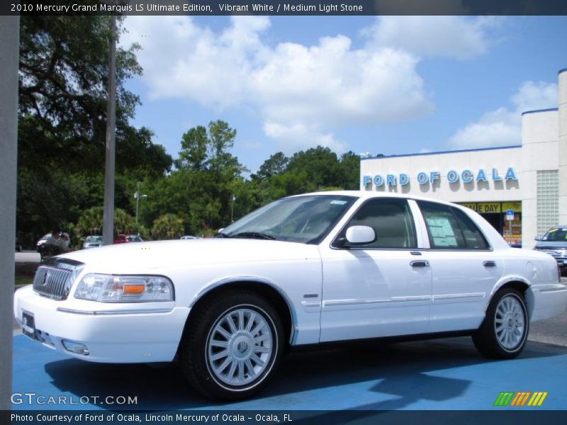 Vibrant White / Medium Light Stone 2010 Mercury Grand Marquis LS Ultimate Edition