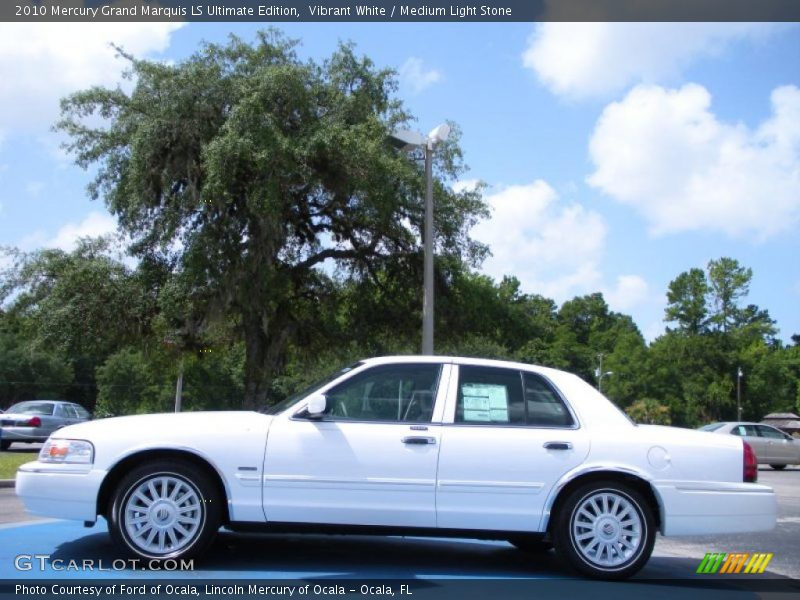 Vibrant White / Medium Light Stone 2010 Mercury Grand Marquis LS Ultimate Edition