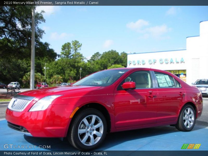 Sangria Red Metallic / Camel 2010 Mercury Milan V6 Premier