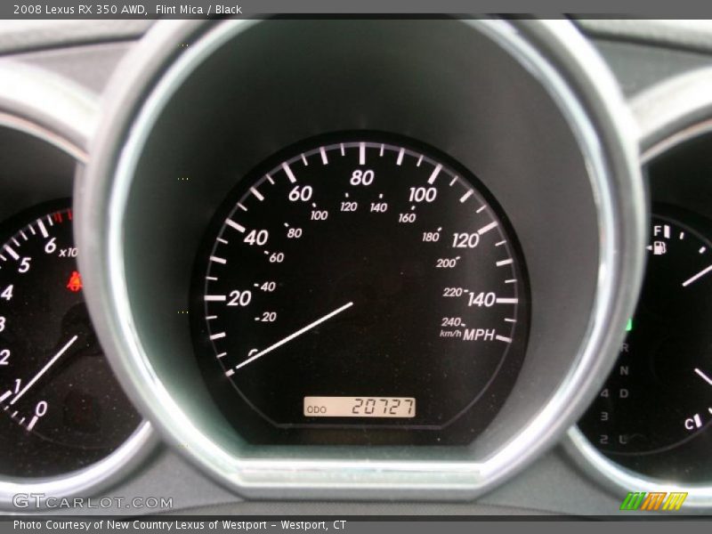Flint Mica / Black 2008 Lexus RX 350 AWD