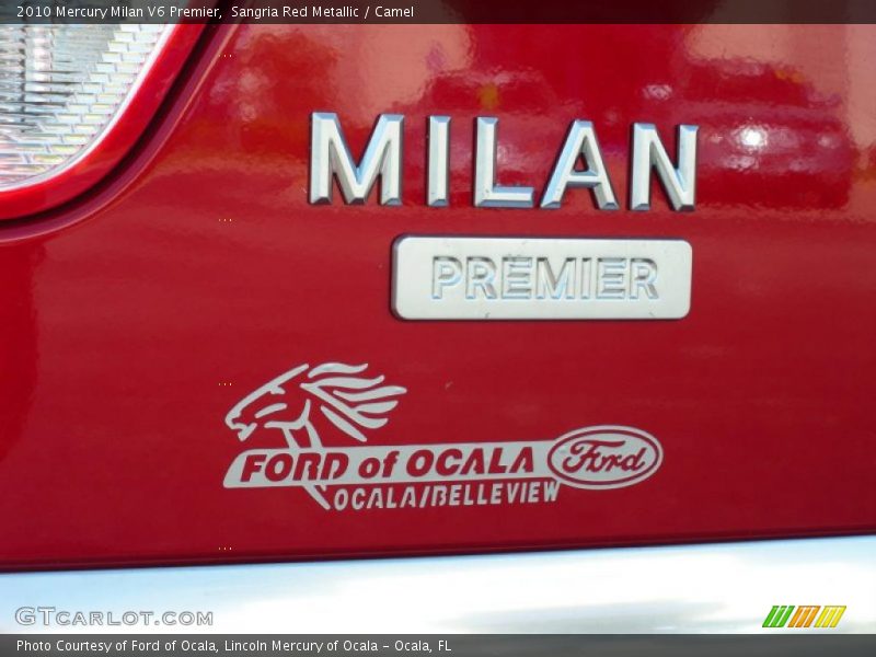 Sangria Red Metallic / Camel 2010 Mercury Milan V6 Premier
