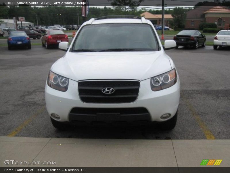 Arctic White / Beige 2007 Hyundai Santa Fe GLS