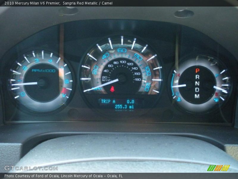Sangria Red Metallic / Camel 2010 Mercury Milan V6 Premier