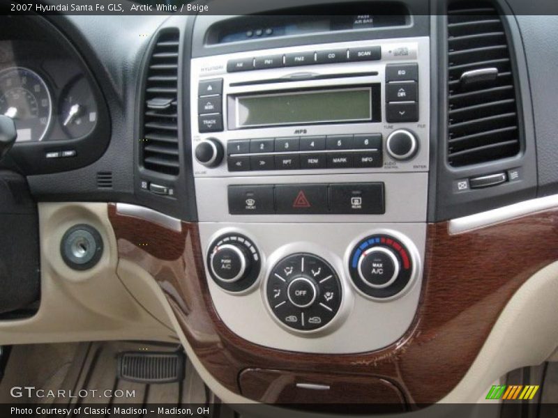Arctic White / Beige 2007 Hyundai Santa Fe GLS