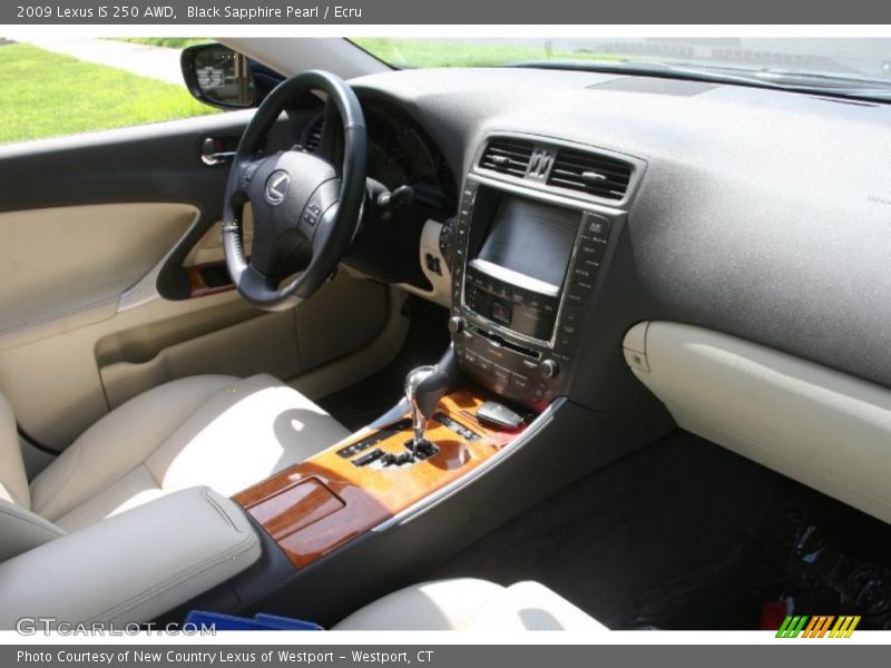 Black Sapphire Pearl / Ecru 2009 Lexus IS 250 AWD