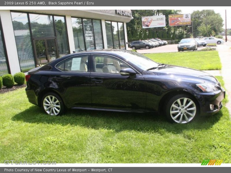 Black Sapphire Pearl / Ecru 2009 Lexus IS 250 AWD