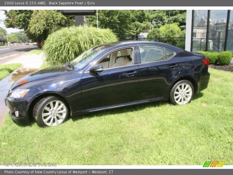 Black Sapphire Pearl / Ecru 2009 Lexus IS 250 AWD