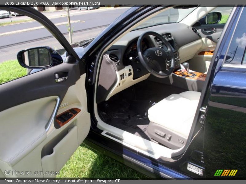Black Sapphire Pearl / Ecru 2009 Lexus IS 250 AWD