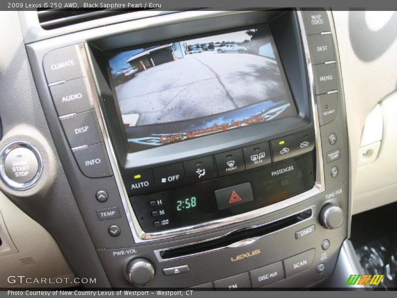 Black Sapphire Pearl / Ecru 2009 Lexus IS 250 AWD