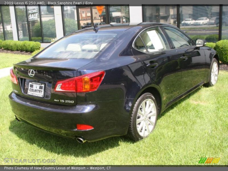 Black Sapphire Pearl / Ecru 2009 Lexus IS 250 AWD