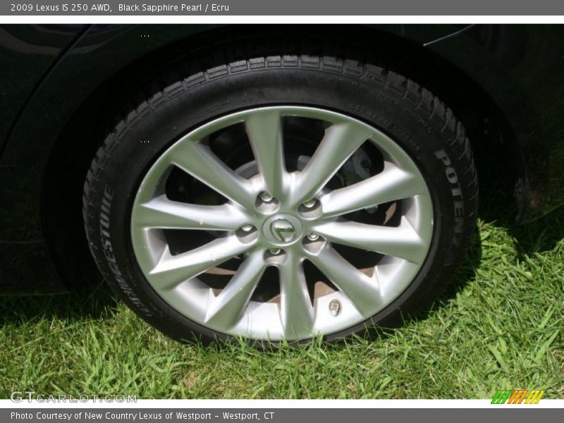 Black Sapphire Pearl / Ecru 2009 Lexus IS 250 AWD