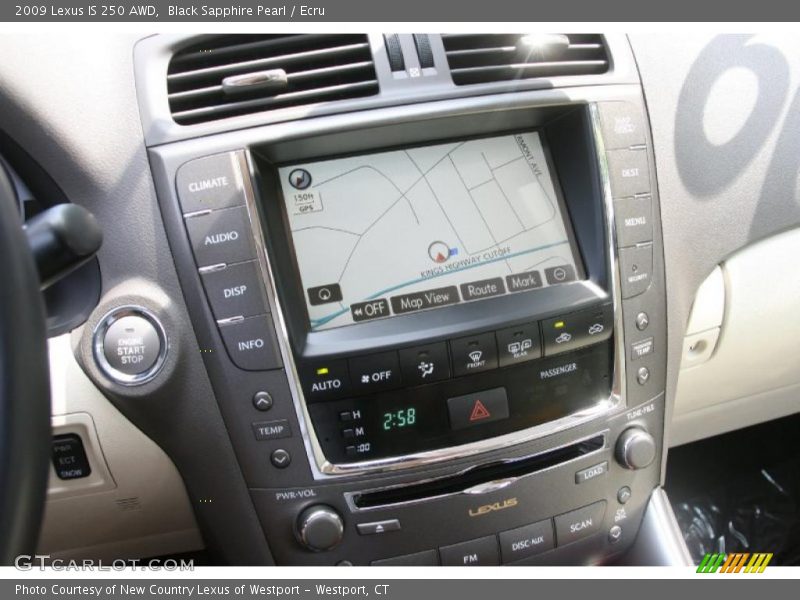 Black Sapphire Pearl / Ecru 2009 Lexus IS 250 AWD