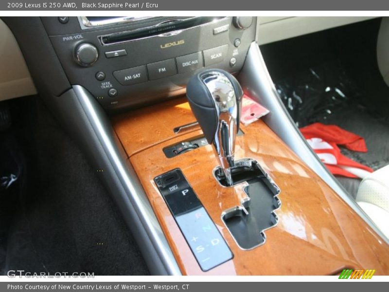 Black Sapphire Pearl / Ecru 2009 Lexus IS 250 AWD