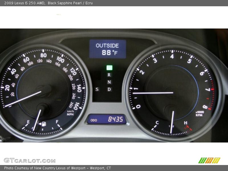Black Sapphire Pearl / Ecru 2009 Lexus IS 250 AWD