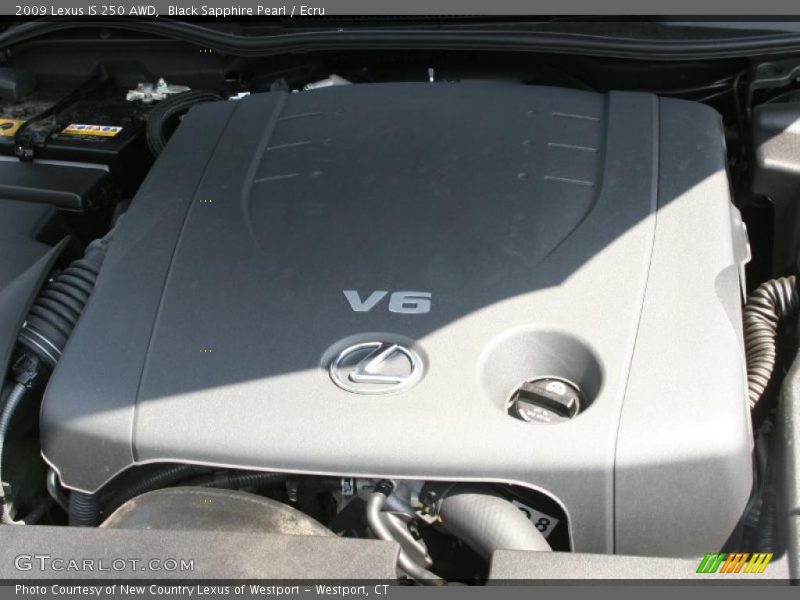 Black Sapphire Pearl / Ecru 2009 Lexus IS 250 AWD