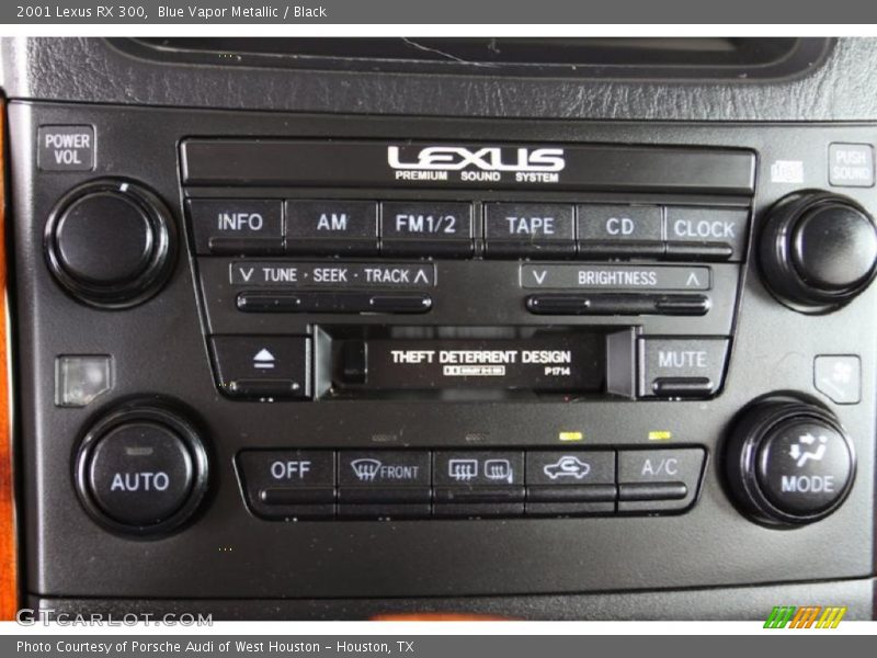Blue Vapor Metallic / Black 2001 Lexus RX 300