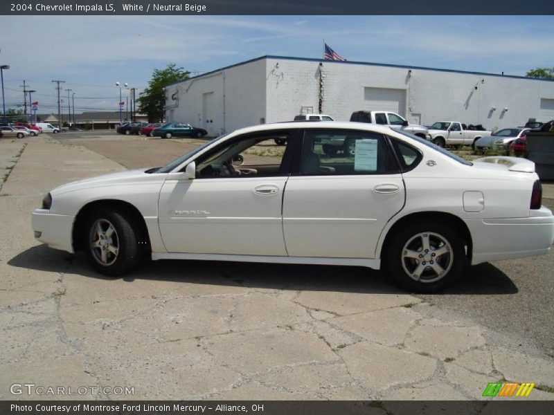 White / Neutral Beige 2004 Chevrolet Impala LS