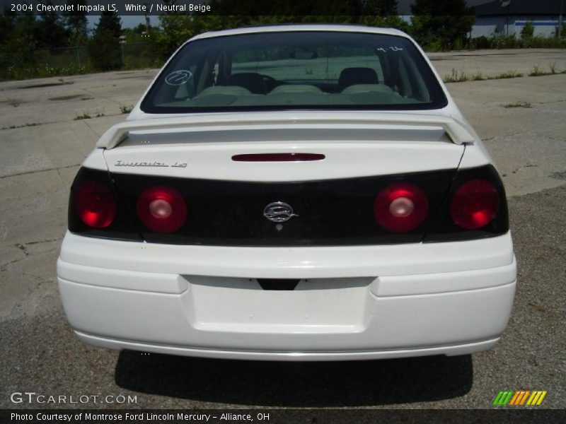White / Neutral Beige 2004 Chevrolet Impala LS